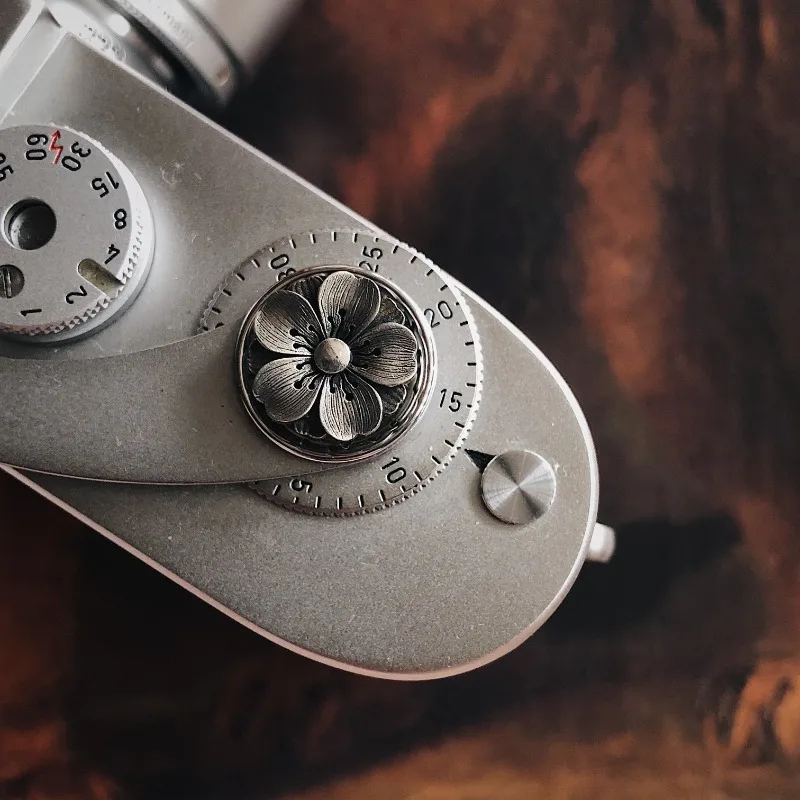 Camera Button Custom Silver Material Handcrafted Camera Shutter Button for Leica M11 M11 M10 Q3 Fujifilm X100VI Accessories