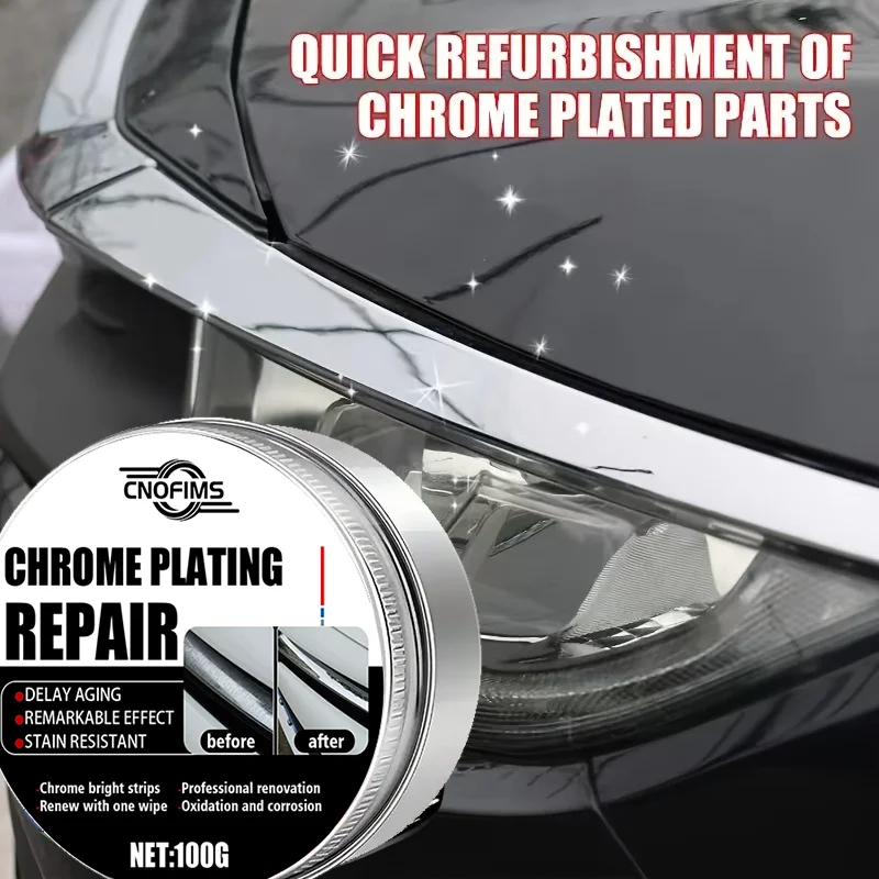 НОВАЯ 100 г универсальная автомобильная хромированная ремонтная паста, для ремонта дверных ручек и оконных рамок, автоматическая полировка оксида па