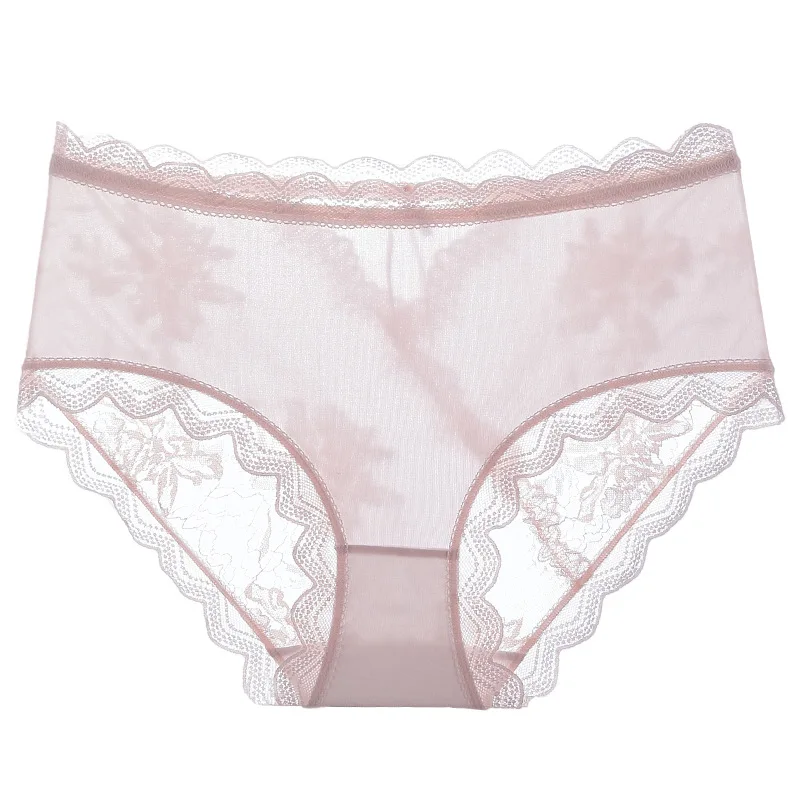 Spitze Plus Size200Sexy Höschen für Frauen Pure Desire Reine Baumwolle Schritt Antibakterielle Atmungsaktive Nahtlose Satin Adlige Unterwäsche