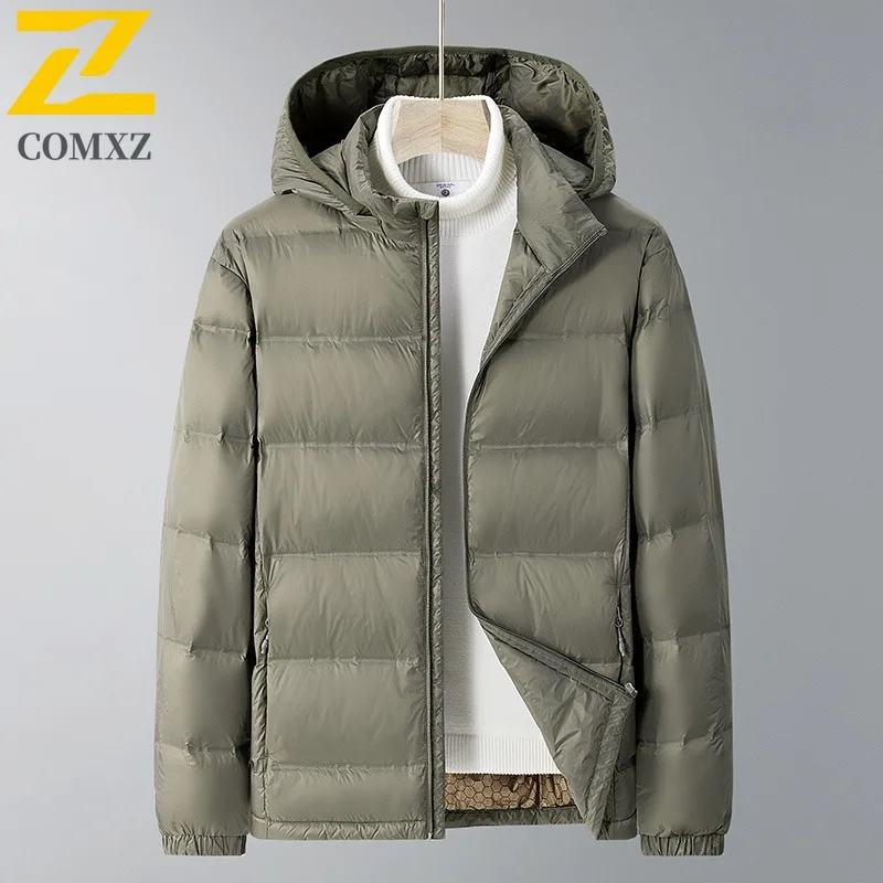 

COMXZ Men Cotton Padded Jackets solid color Travel Snow Cold Proof Lightweight Camping Puffer Jacket Loose Ski Padding Coat 2025