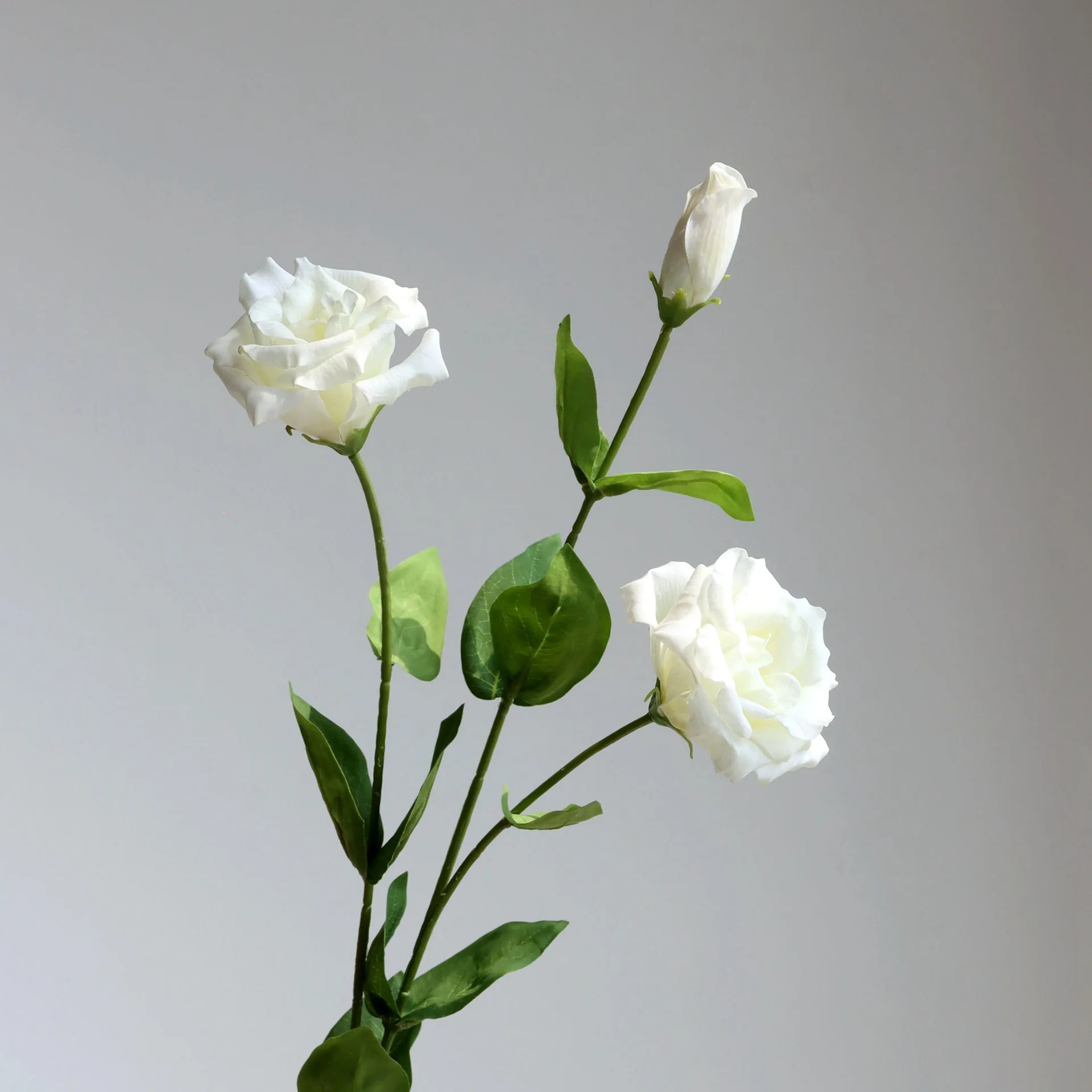 3Pcs 3-fork Eustoma Flower Feel Moisturizing Lisianthus Fake Flowers Interior Home Decor Azalea Wedding Party Decor Photo Props