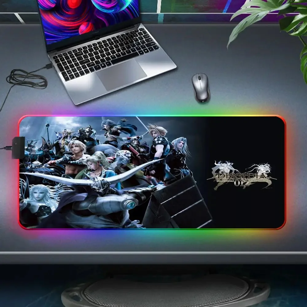 Imagem -03 - Grande Tapete Retroiluminado Rgb com Luz Led Tapete Grande pc Desk Play Mat F-final Fantasy Game Mousepad 800x300 mm