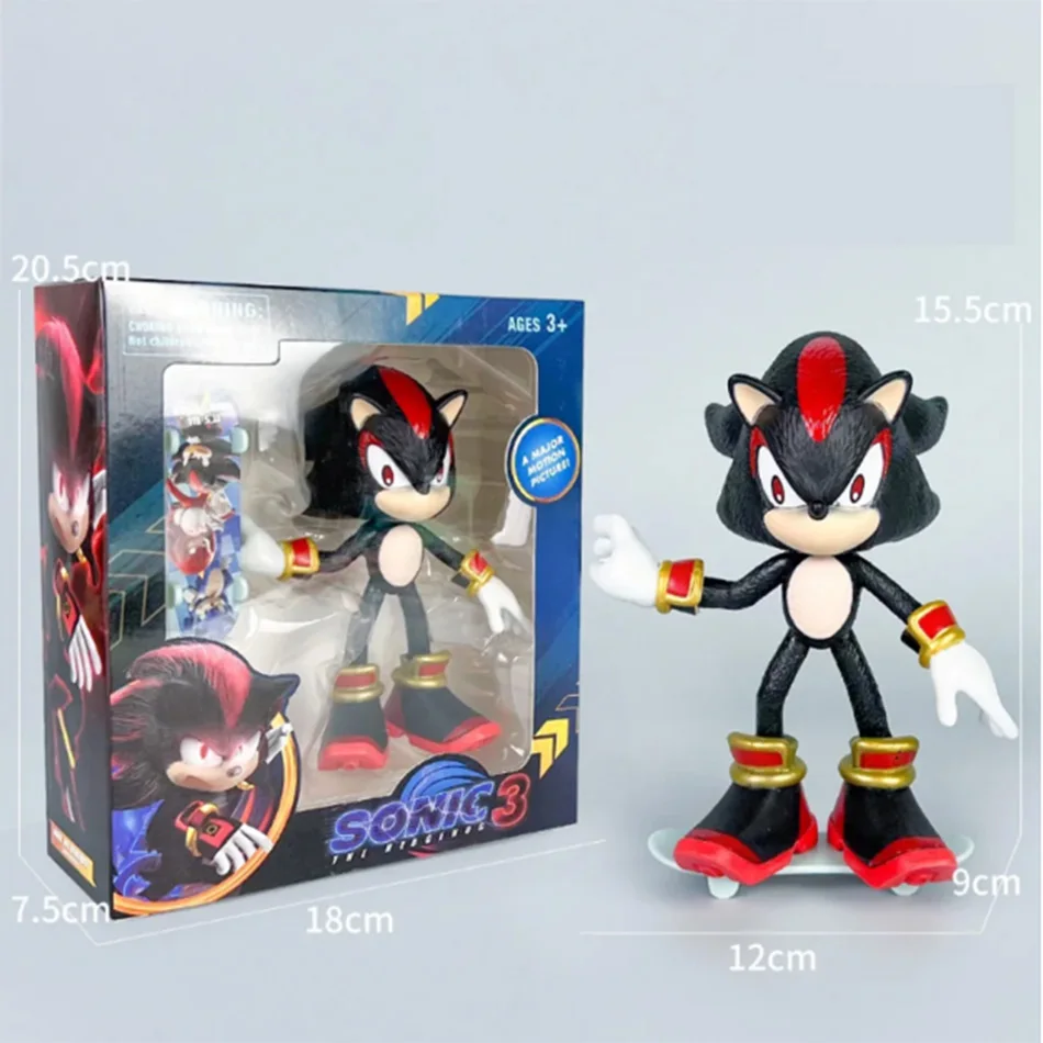 Figurka PVC Super Sonic Mouse Flying Mouse Anime, modna ozdoba na biurko, kolekcjonerska lalka Shatner Cruise, prezent