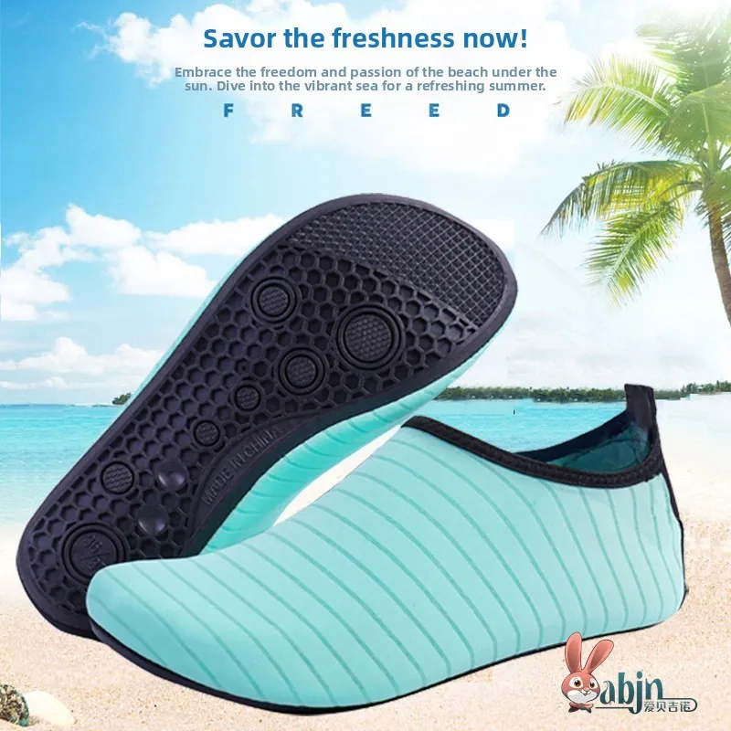 

Утолщенные силиконовые носки-тапочки для взрослых и детей, для улицы и пляжа, противоскользящие, дышащие, удобные, унисекс, сандалии