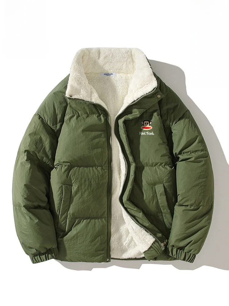 

PaulFrank Leisure Loose Warm Cotton Jaet Men's Winter New Fce Stand Collar Cotton Coat Outerwear Thiened Nylon Fabric