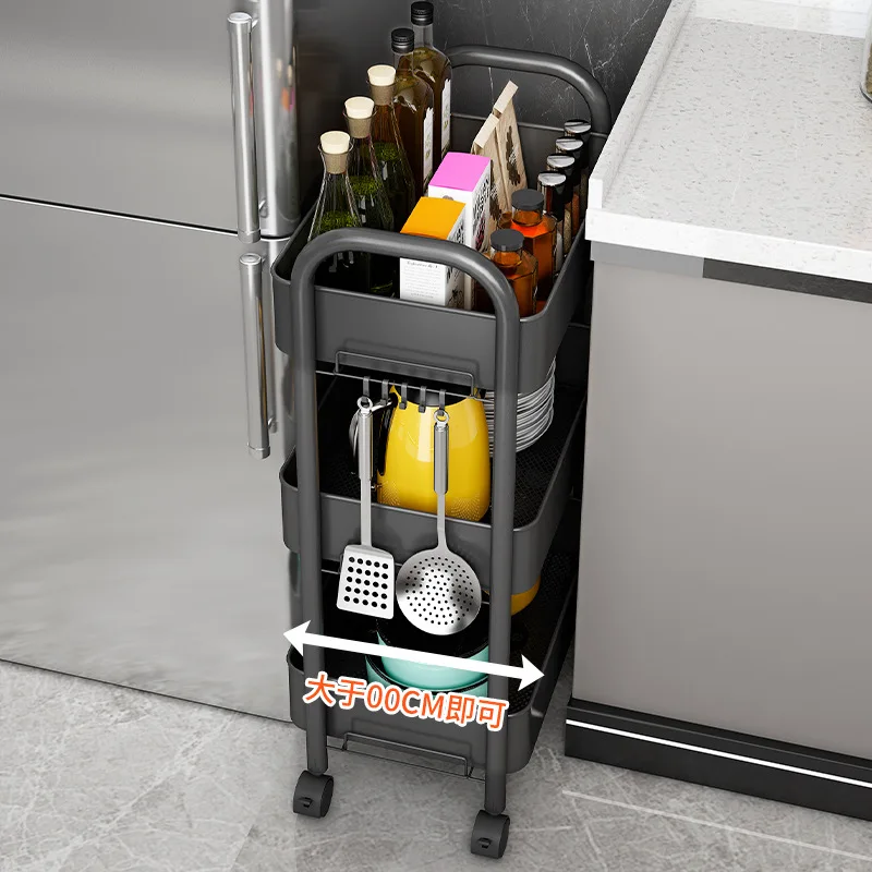 Removable Storage Trolley Rack, Kitchen Snack Storage Rack, Hair Trolley, Universal Wheel Tool Cart