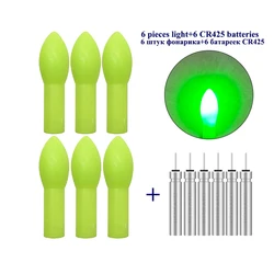 바다 낚시 라이트 스틱, 전자 발광 글로우 스틱, 바다 라이트 스틱, 전기 로드 라이트 스틱, 낚시 도구, 6 개 CR425
