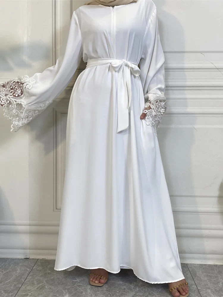 NAFIN GRobe Blanche Femme Soirée Abaya Dubai Luxe Caftan Marocaine Burkini Djellaba Femme Musulmane Robe De Priere Musulmane
