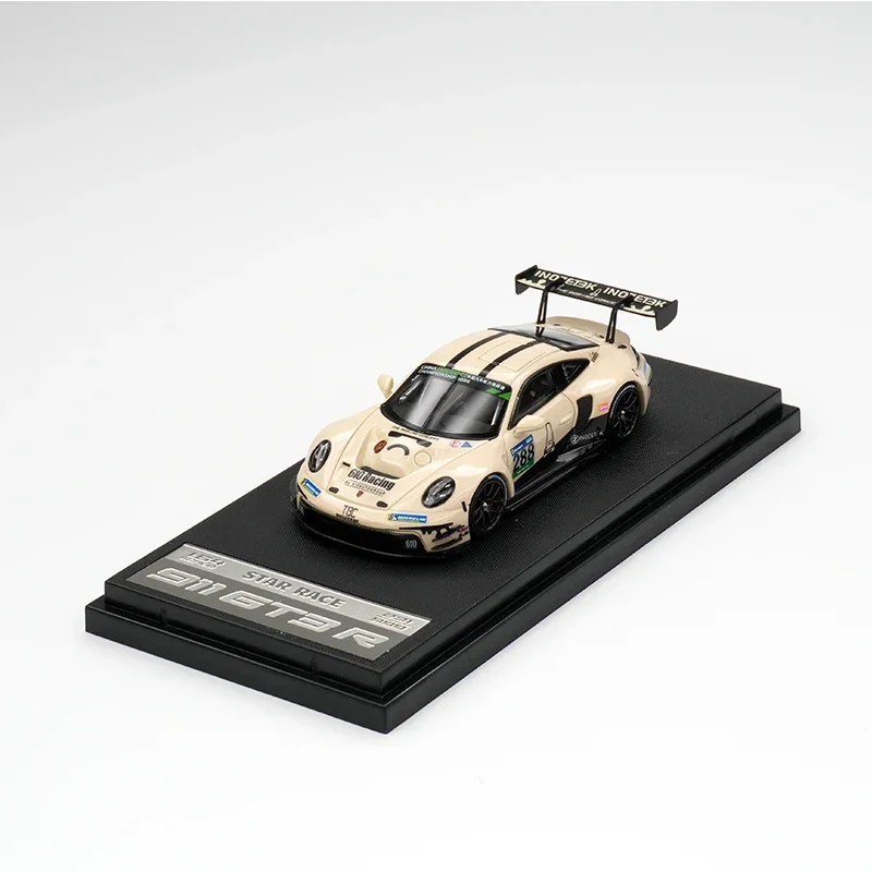 스타 레이스 992 GT3 컵 1:64 288 TBC 크리미 화이트 컬렉션 미니어처 장난감 타임 마이크로 SR 다이캐스트 디오라마 자동차 모델