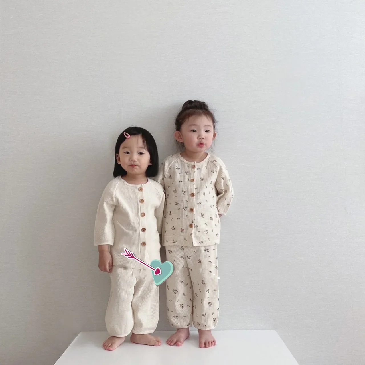 Cute Toddler Baby Clothes Sets 2pcs Fashion Girls Boys Long Sleeve Waffle Button Tops+leggings Pants Baby Set Outfits 0-24 M image 5