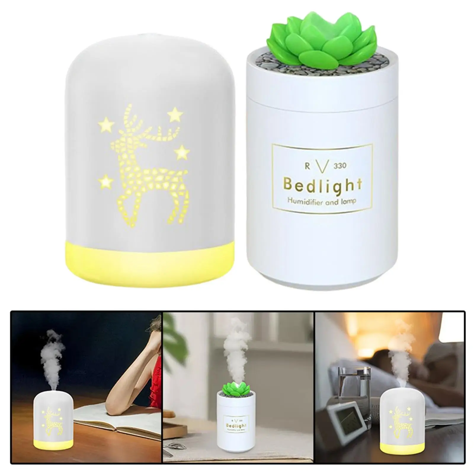 USB Humidifier 320ml ถังเก็บน้ํา USB ชาร์จสําหรับเดสก์ท็อปห้องนอนสํานักงาน