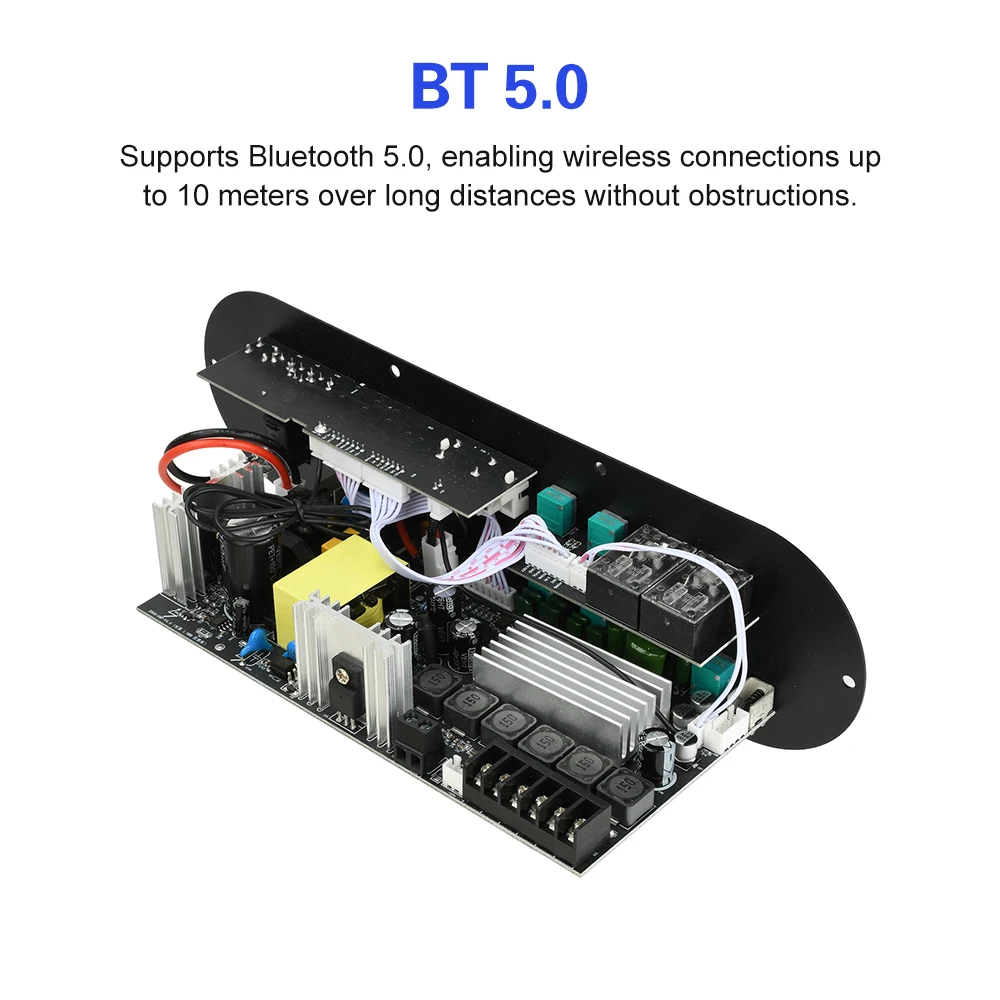 DC 12-19V/AC 110-220V 2.1-channel D800 Bluetooth Digital Audio Amplifier Board 50W+50W+100W High-Power Output EU/US