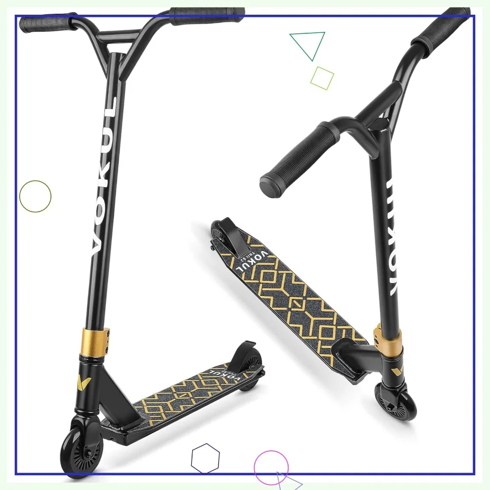 

Pro Scooter for Kids 6-12 | Stunt Trick Scooter for Beginners Teens | Freestyle BMX Style (Gold)