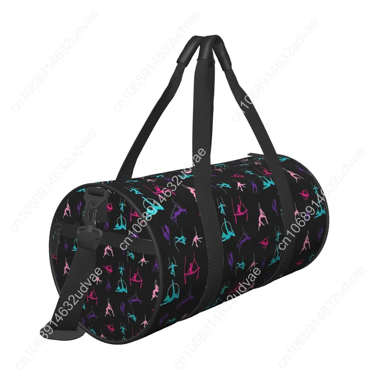 Gymnastics Girl Colorful Pattern Modern Sport Sport Bags with Shoes Gym Bag Waterproof Couple Handbag Training Fitness Bag
