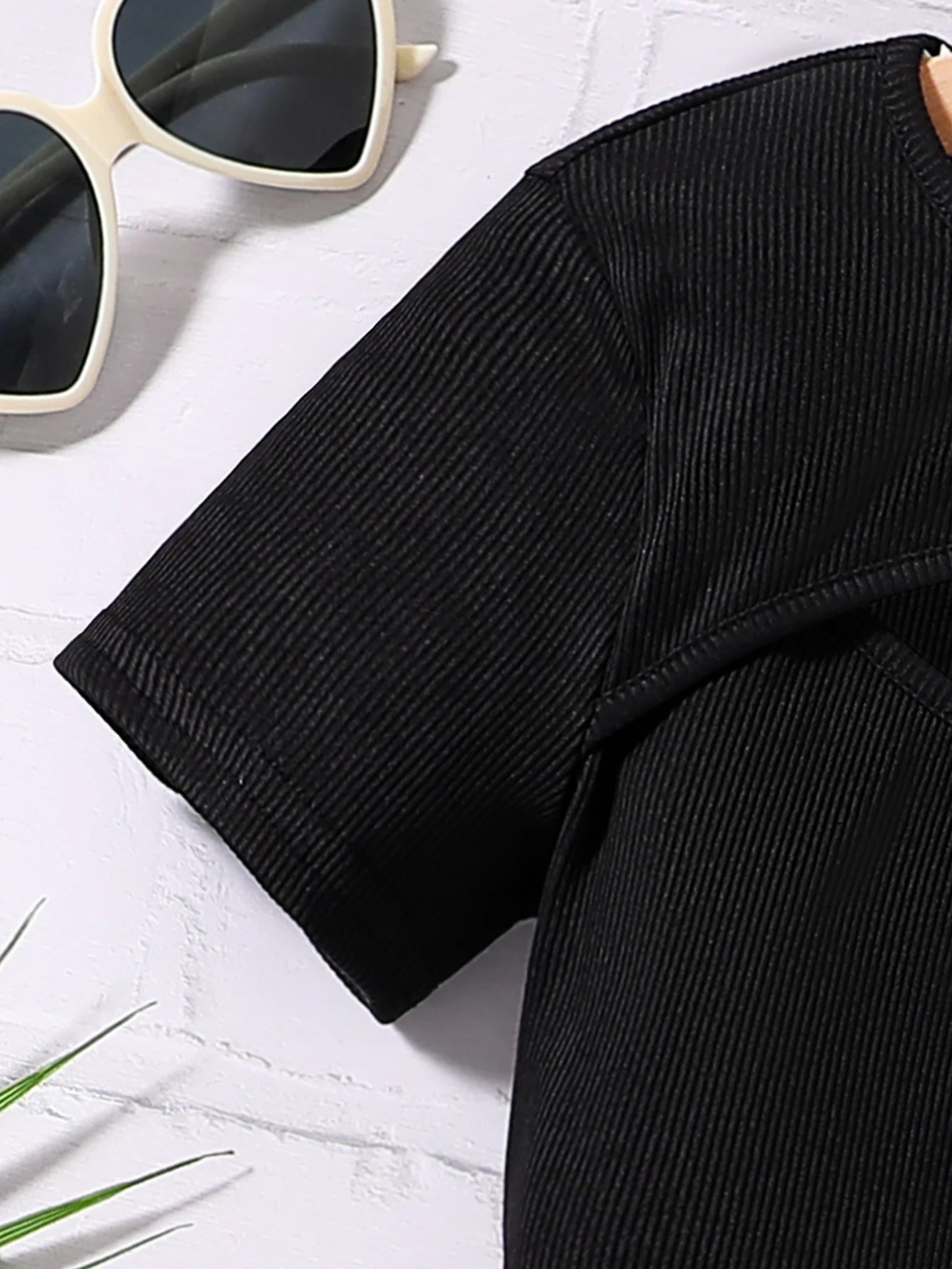 Tenue d'été 2 pièces pour filles, haut en tricot respirant de couleur unie et ensemble short Cargo rose, nouvelle collection 2025 |   Vêtements décontractés et chics pour filles