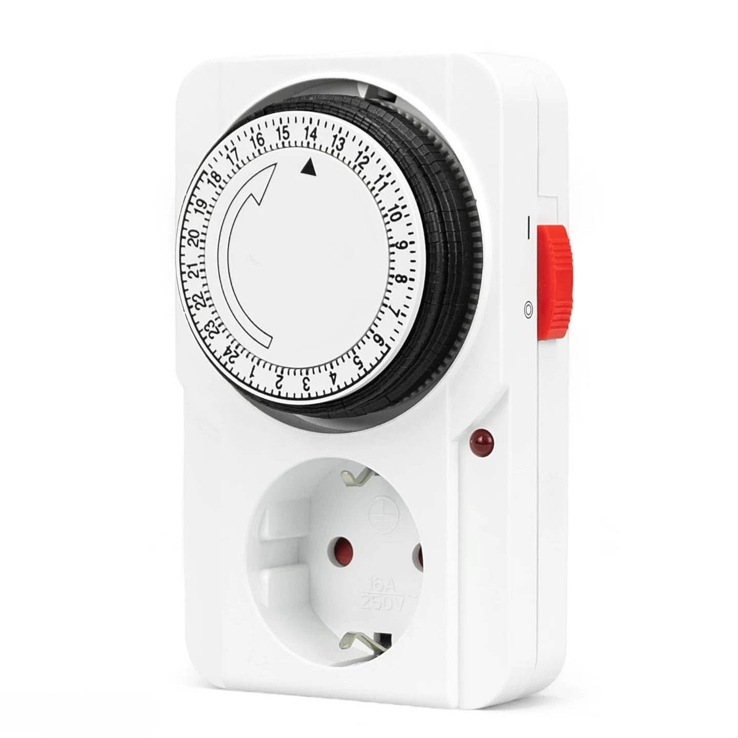 German-style Standard Mechanical Timer Socket, 24-Hour Cycle, Electrical Socket Timer, Plug-in Timer