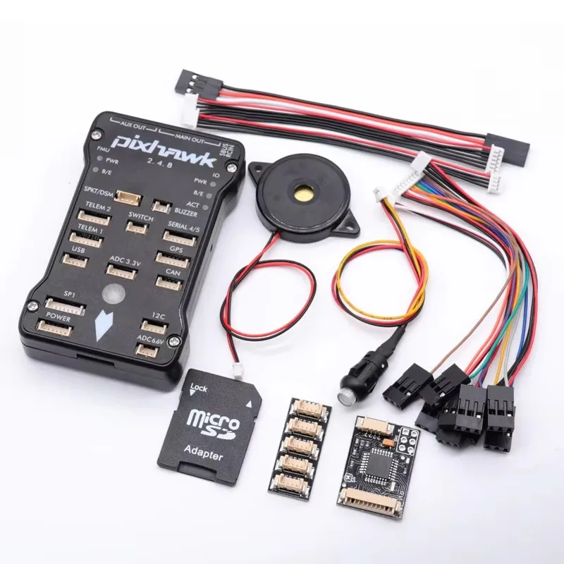 BCUBE Pixhawk PX4 PIX 2.4.8 PRO 32 Bit Flight Controller+M8N GPS+ 433/915Mhz 100/500mw Radio Telemetry+Safety Switch+Buzzer+rgb