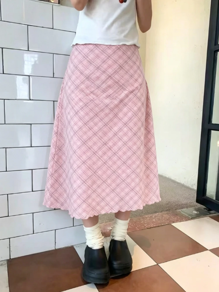 Y2K Harajuku Karierter Rock Damen Gothic Slim Mini Kurzrock Spicy Girl Street Party Alltagstauglicher Trendiger Lässiger Mode-Unterteil Outfit