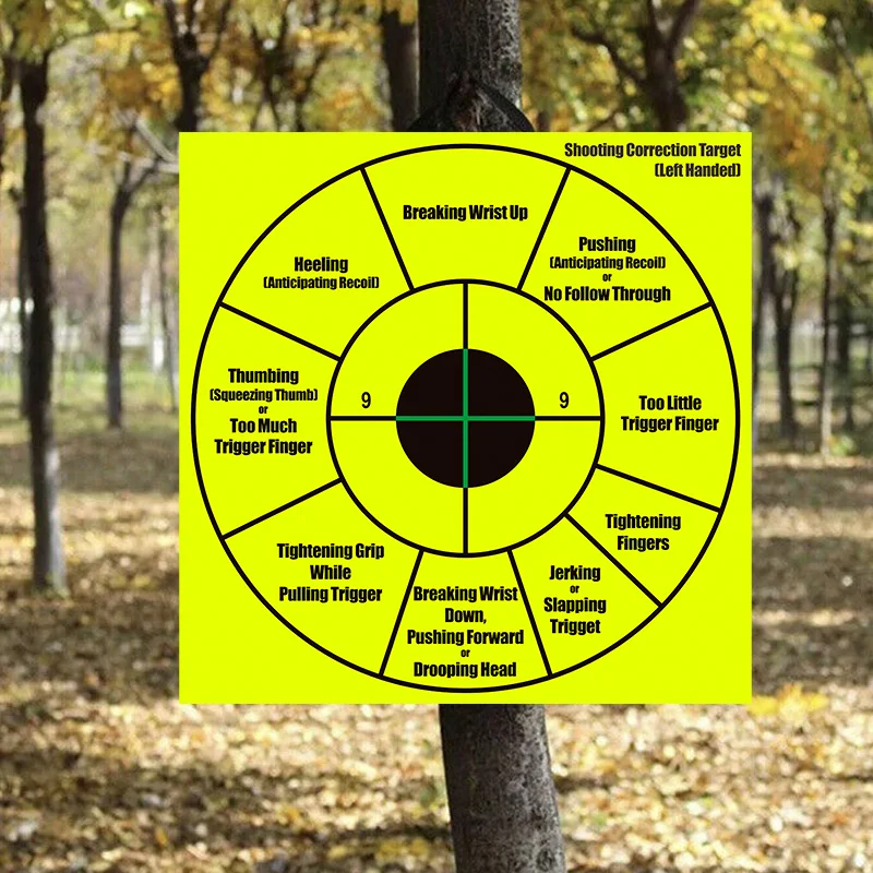 5Pcs 12inch Left and Right Hand Shooting Practice Targets for Shooting Practice, Tactical Aiming and Shooting Correction, Correct Shooting Posture, Correction of Bad Shooting Habits Practice Target Stickers