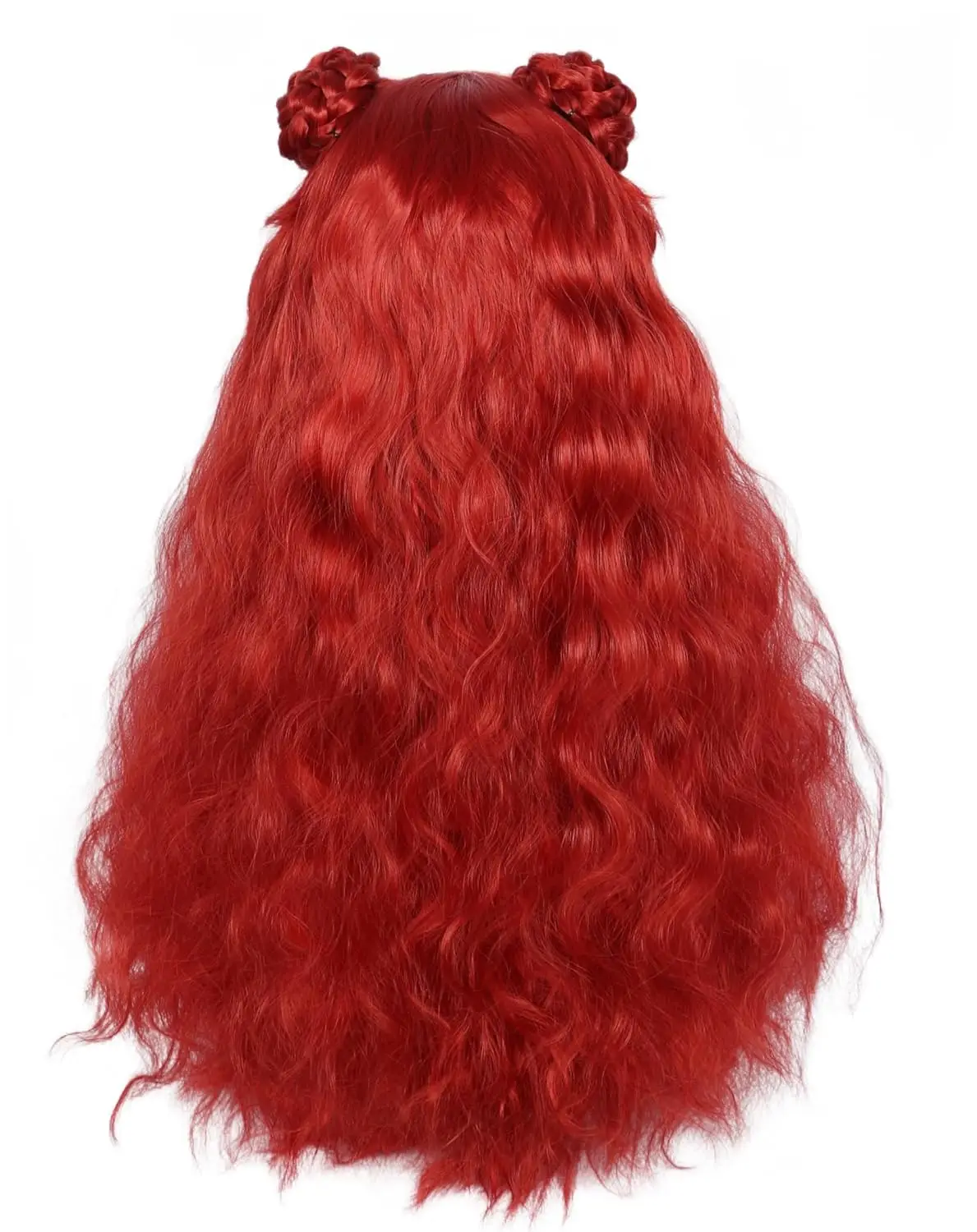 الأرجواني طويل ذيل حصان Lumi شعر مستعار أحمر كعكة مجعد الألياف الاصطناعية شعر مستعار هالوين شخصية الطرف الباروكات #3