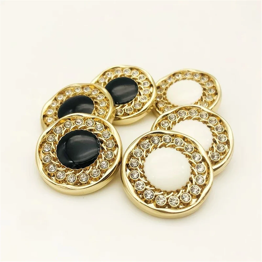 

Super Beautiful Diamond Metal Buttons for Women, Fur Coats, Suits, Clothing Accessories, 10 Pcs