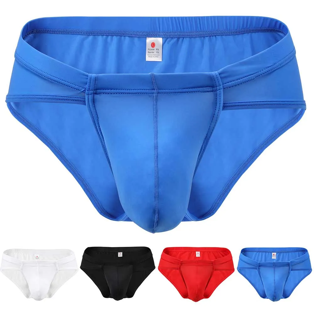 Männliche Slips, Herren-Unterhosen, Unterwäsche, bequem, Übergröße, stilvoller Bikini, niedrige Taille, Ausbuchtungsbeutel, Höschen, solide Tangas