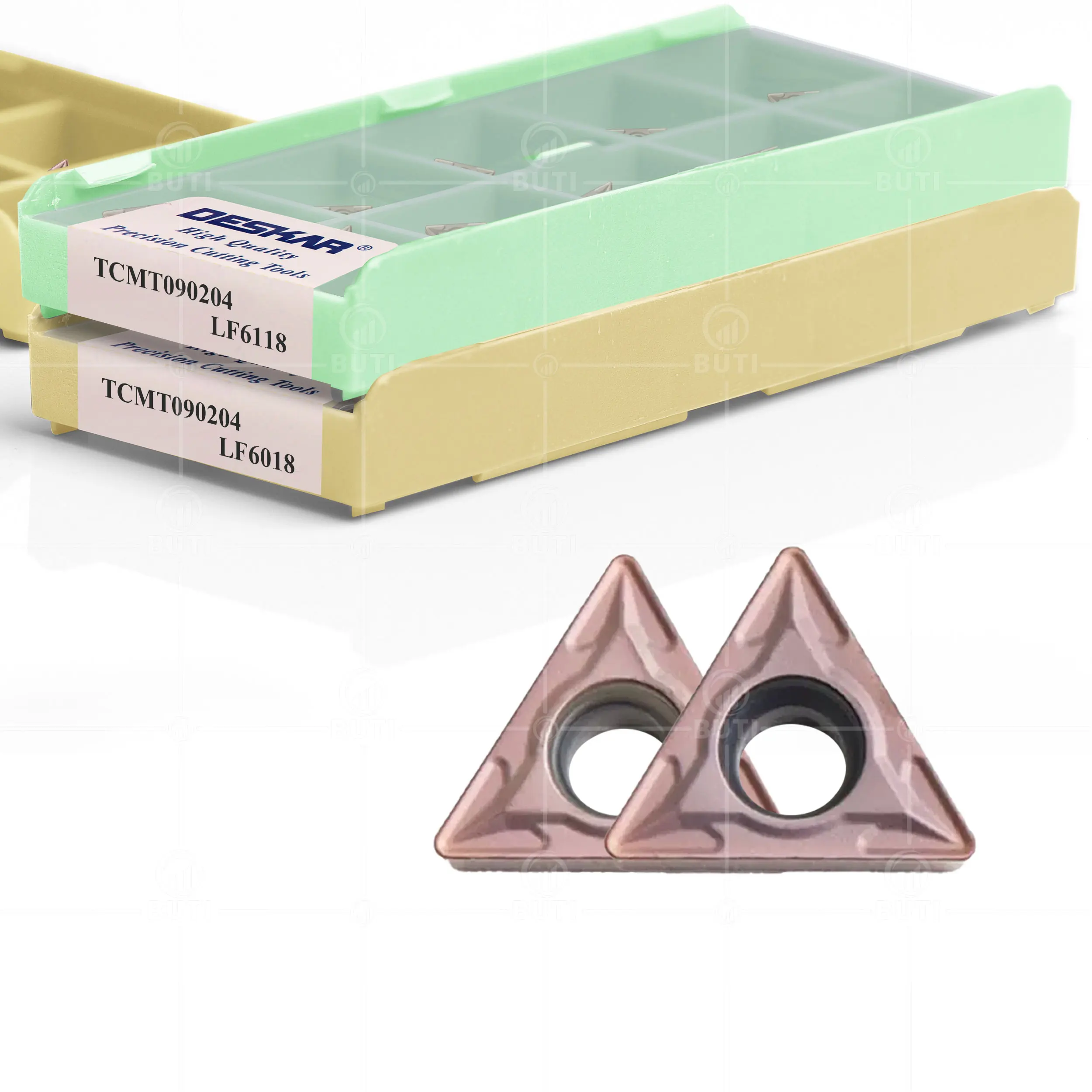 Imagem -03 - Deskar-ferramentas Triangulares da Série do Orifício Interno Inserções do Carboneto Torno do Cnc Original 100 Original Tcmt090204 Lf6018 Tcmt090204 Lf6118