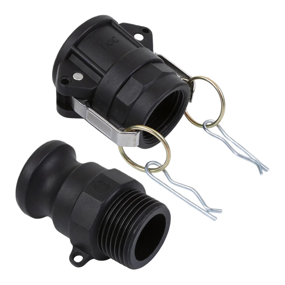 2 Sets Polypropylene Cam and Groove Fittings for Type D and F Quick Connect Applications with 1 1.2 1.5 2 Inch Hoses in Industry