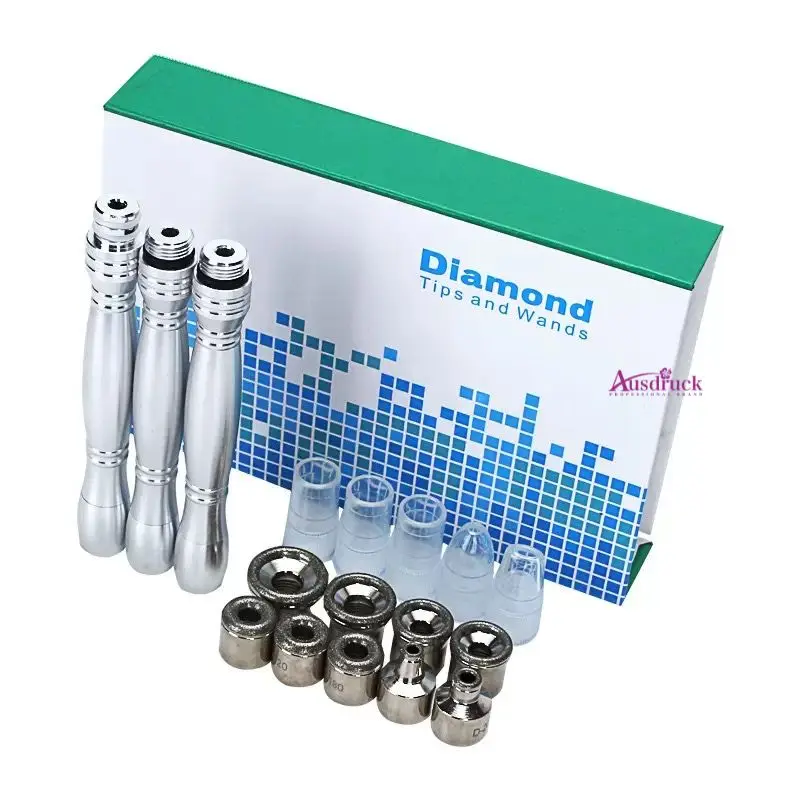 2 pcs Pump micro Diamond Microdermabrasion Facial Machine Portable Skin Care Beauty Device Salon Home Use