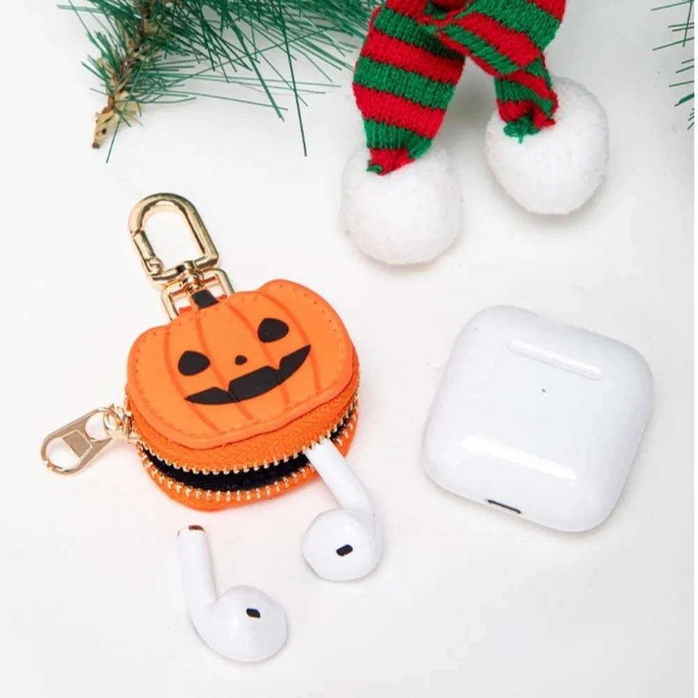 New Leather Mini Bag Pendant with Zipper Vintage Coin Purse Creative Multi-purpose Headphone Bag Birthday Gift