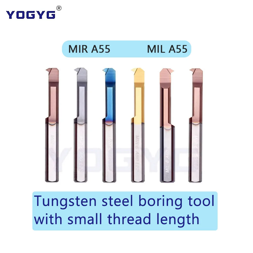 MIR MIL 3/4/5/6/7/8/10/2.9/3.9/4.9/5.9 A55 L15/22 Draad klein gat draad kottergereedschap Integrale legering binnengat kotterfrees