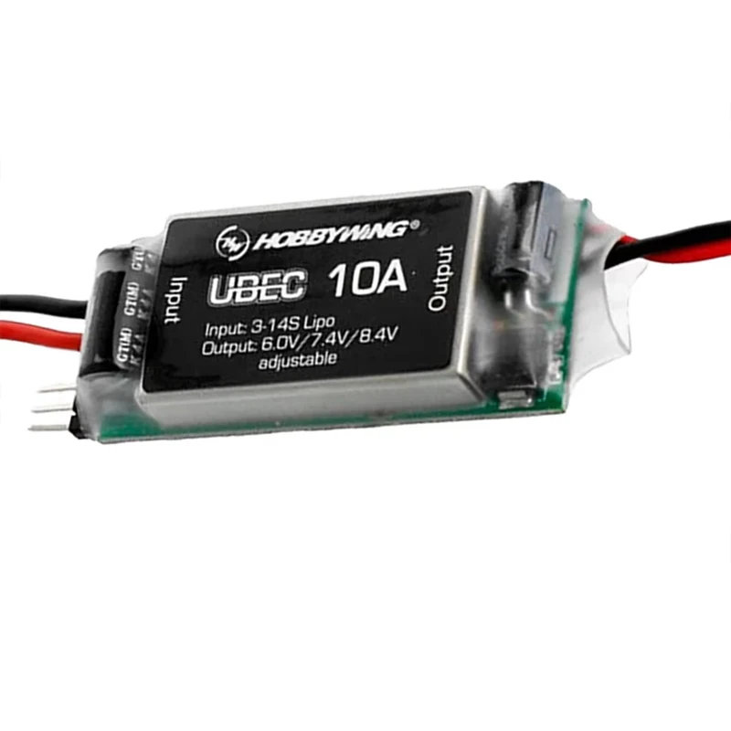 Hobbywing UBEC-10A External BEC 3-14S Lipo Battery 6V/7.4V/8.4 VHigh Voltage Regulator Module Voltage Stabilizer for RC Car