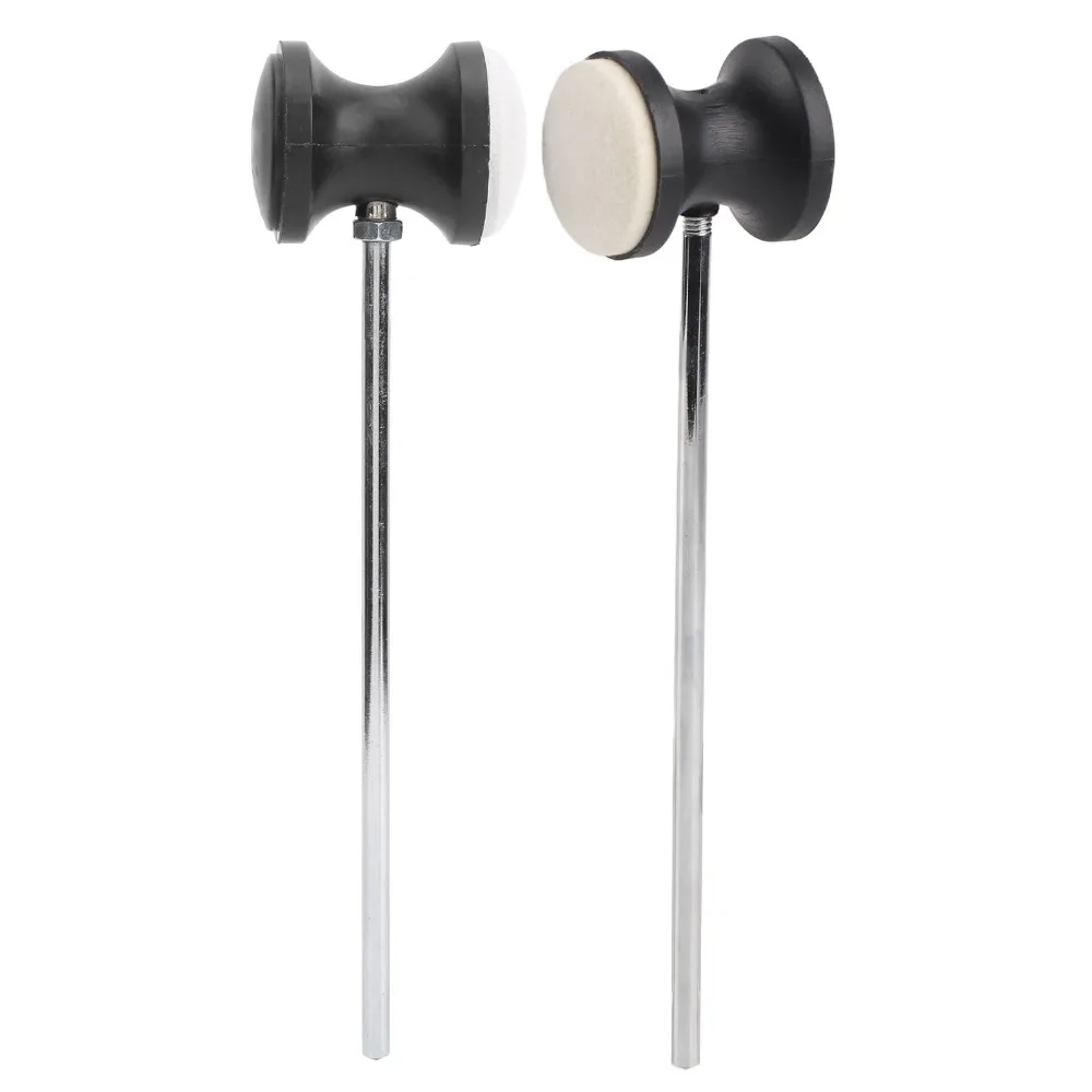 ​2Pcs Double Sided Drum Pedal Beater​ ​Felt Head​ Drum Mallet​ ​Bass Drum Beater​ ​Stainless Steel Shaft​ ​Pedal Hammer​
