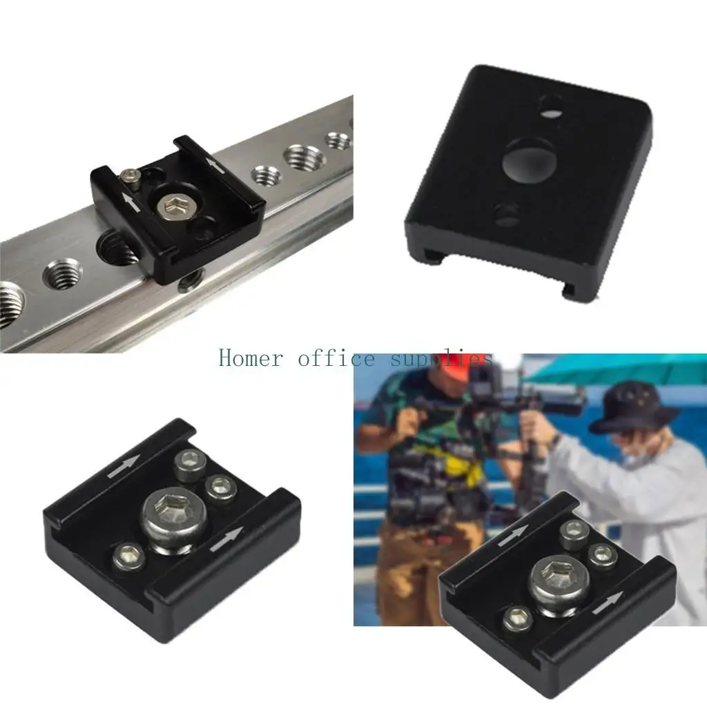 

K43B Cold Shoe Holder Mount Base for Easy Attachment of Studio Lighting Tools Black