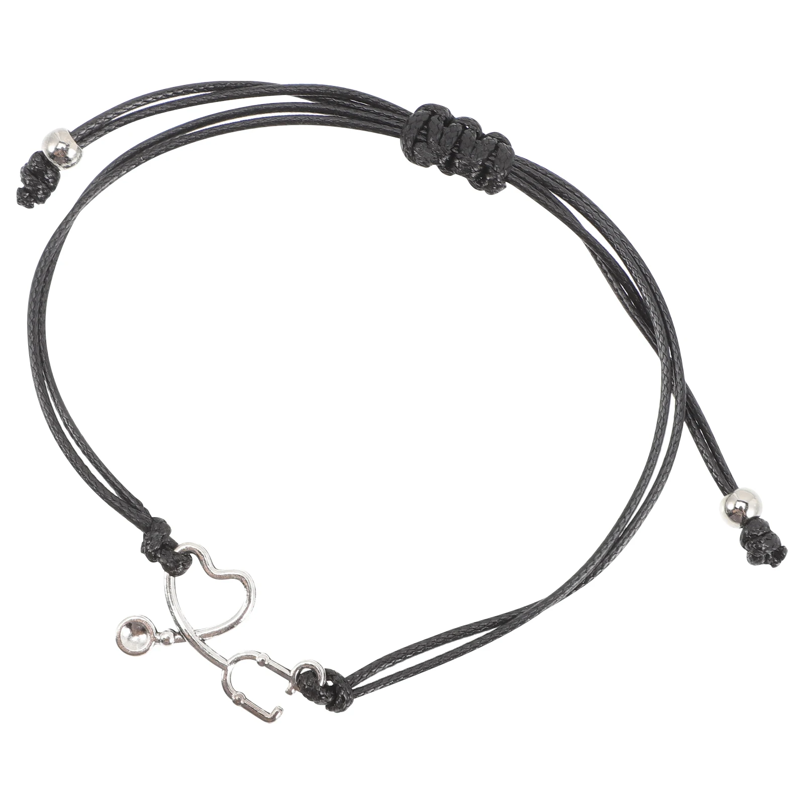 

Stethoscope Bracelet Black Alloy Adjustable Design Wrist Jewelries Nurses Decor Unisex Bracelets Creative Wristlets