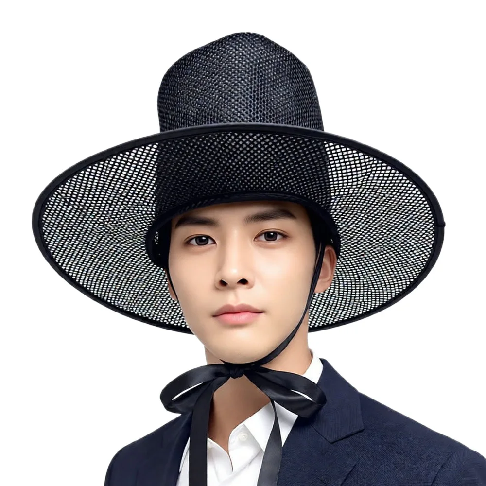 Funny Ancient-style Black Hat Korean Traditional Tall Hat Ming Dynasty Official Hat Jazz Dance Hat Sun Protection Party Props