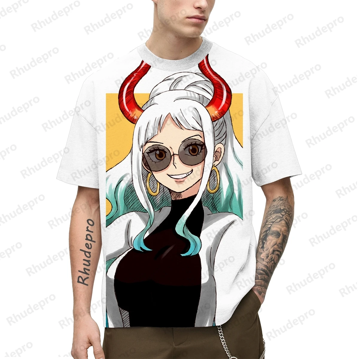 One Piece 3D Impressão T-shirt para Crianças, Anime Japonês, Portgas D Ace, Cosplay, Large Street Top, Novo