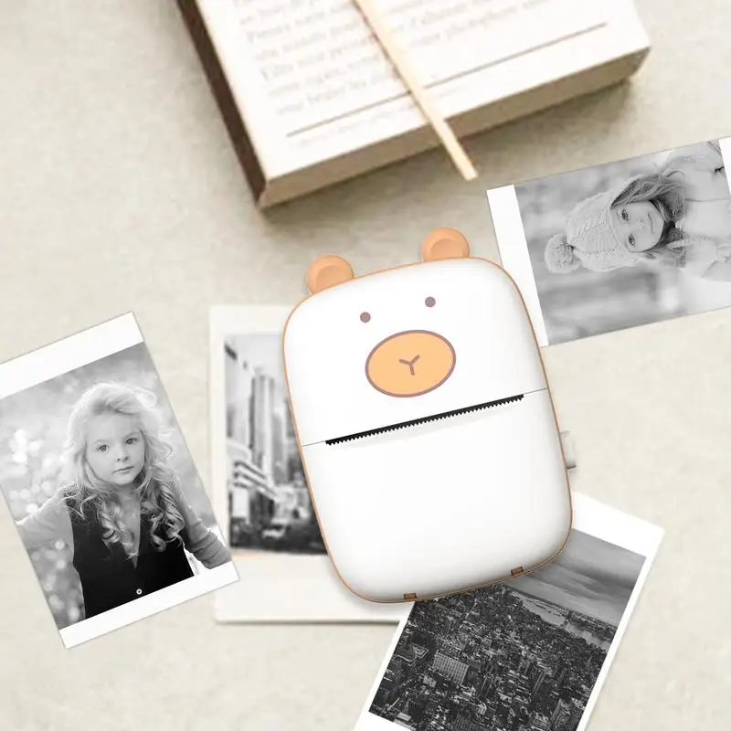 Mini Portable Printer Pocket Inkless Printer With 6 Rolls Thermal Paper Inkless Printer For Label Receipt Photo Notes Todo List