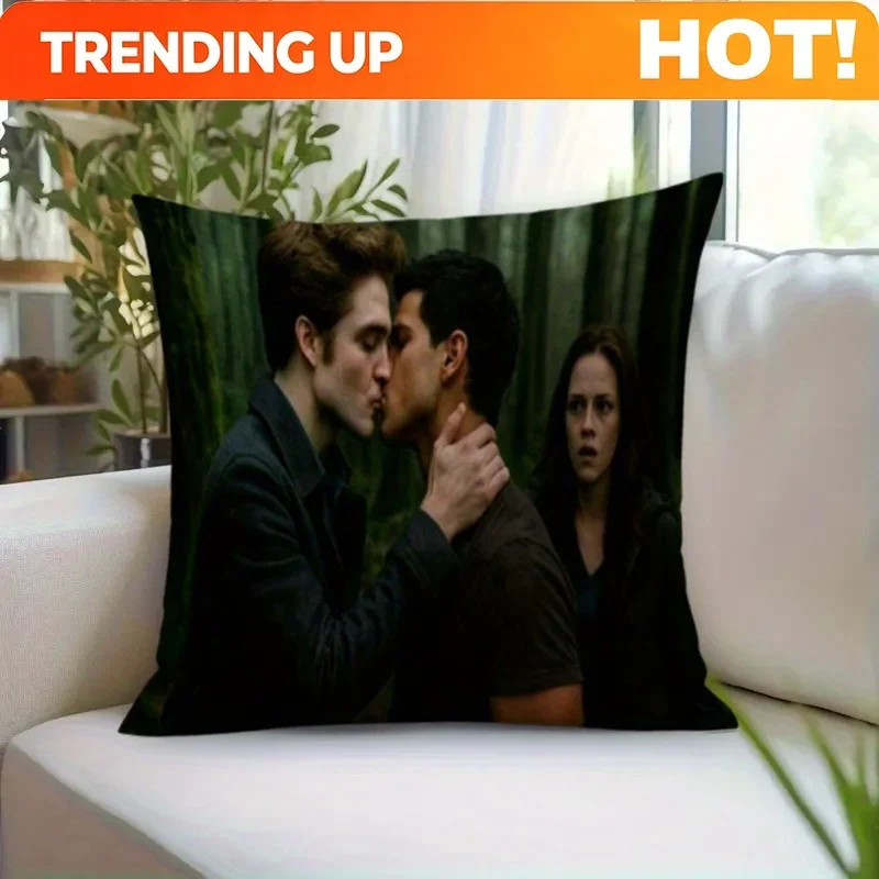 Custom 1pc Twilight Movie Throw Pillow Case - Edward & Bella Romantic Scene - Zipper Closure, Machine Washable - Twilight Saga