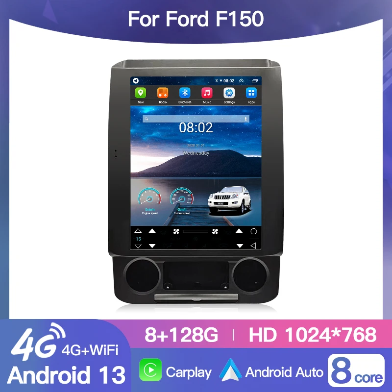 12.1 Inch Android13 Car Radio For Ford F150 F-150 2016-2021 Multimedia Player GPS Navigation Head Stereo Video Autoradio Carplay