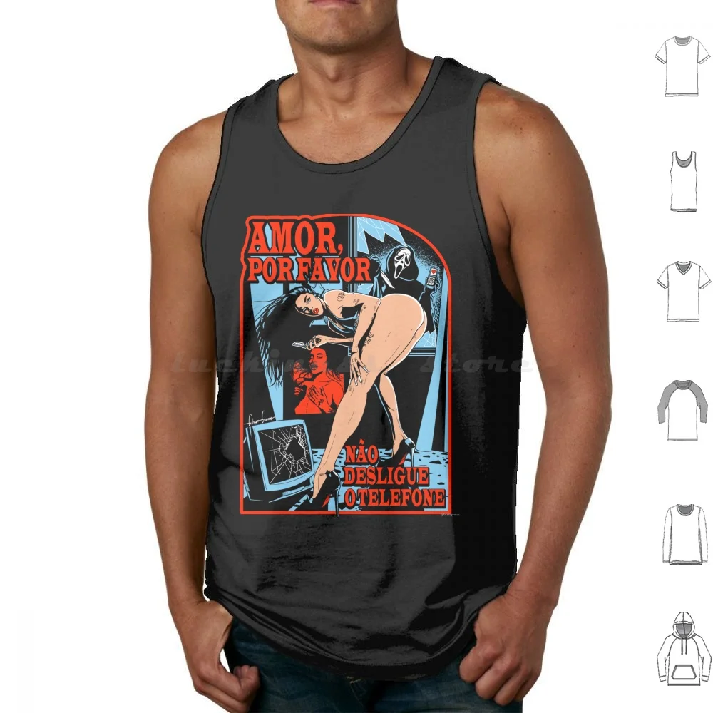 Pv-N ? O Desligue O Telefone Tank Tops Print Cotton Pop Movies Horror Terror Suspense Pop Art