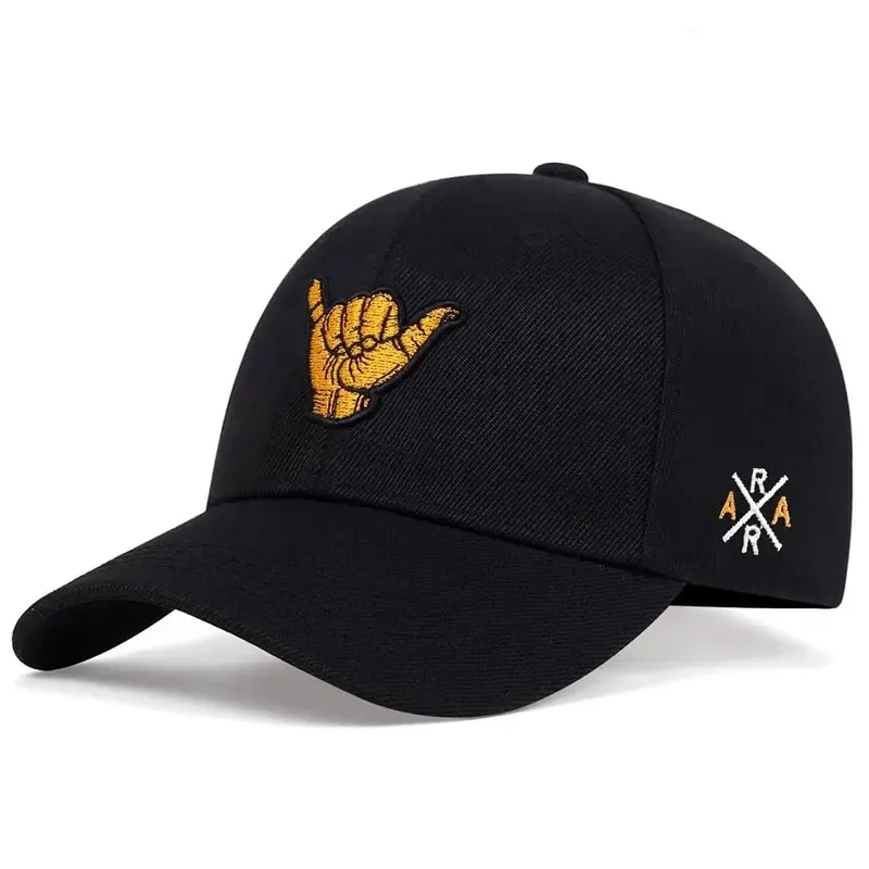 Golden Finger Embroidery Baseball Caps Spring and Autumn Outdoor Adjustable Casual Hats Sunscreen Hat