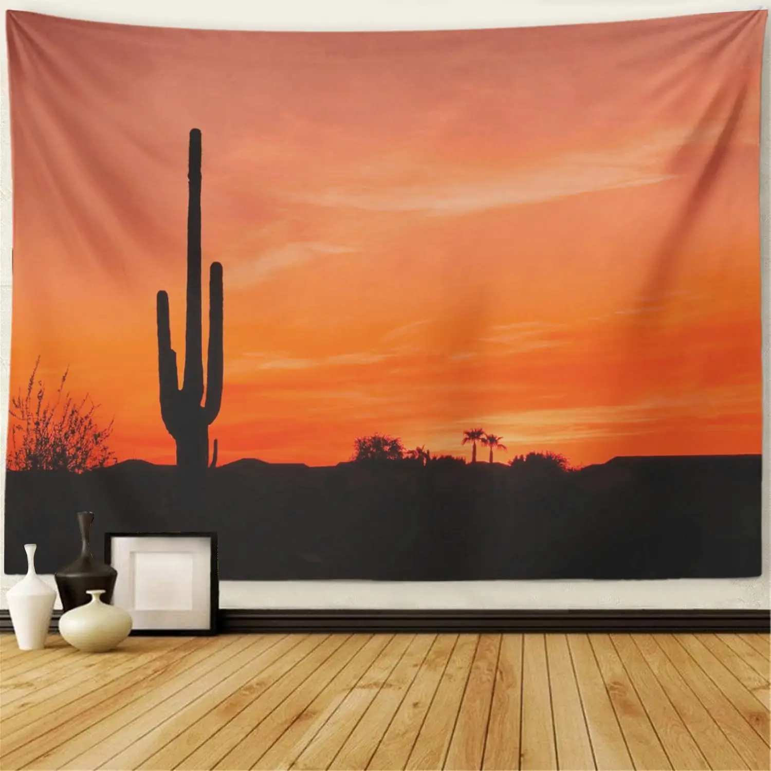 Bright desert sunset Digital printing polyester wall hanging tapestry decorative Living room bedrooms Office background gift