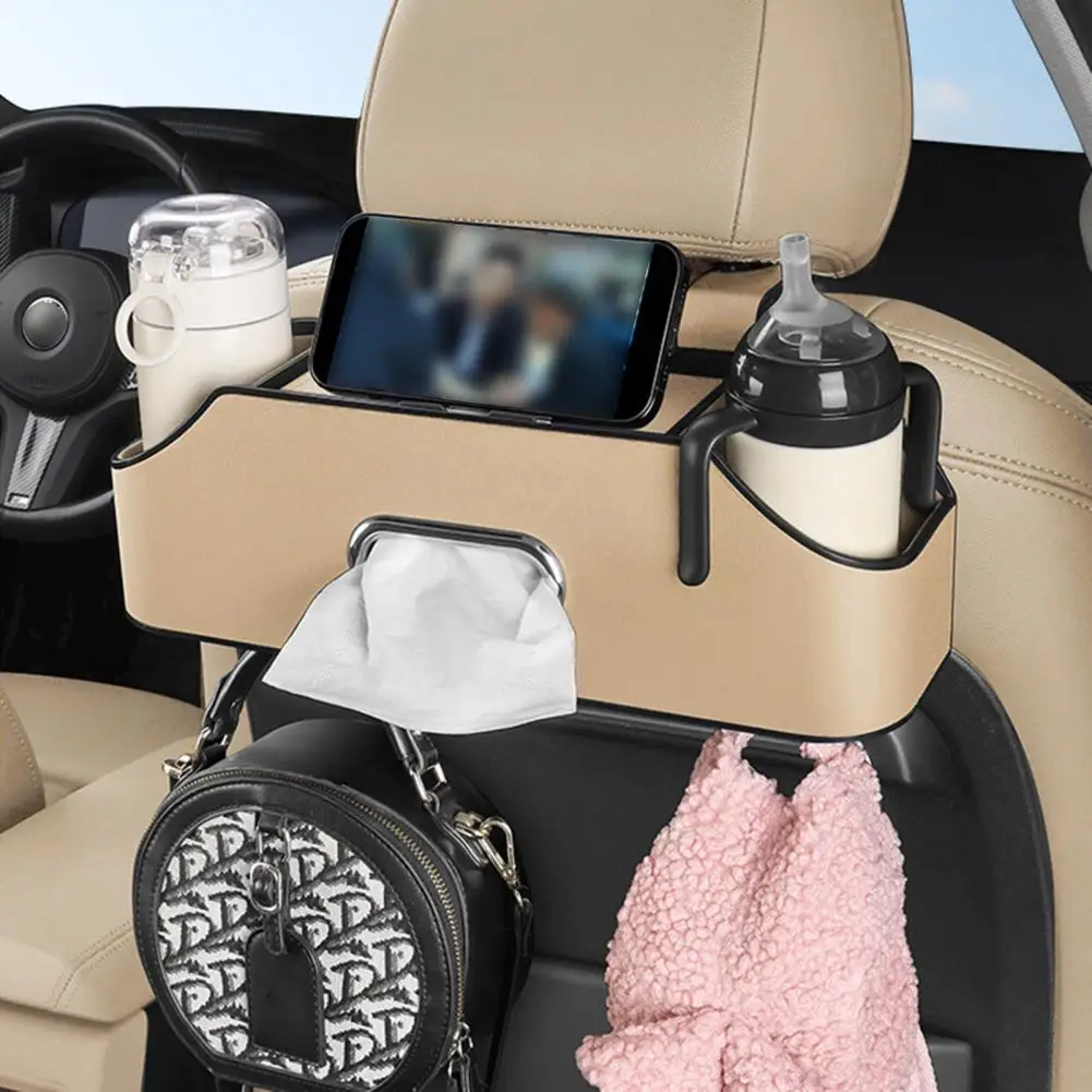 Convenient Car Headrest Storage Box Strong Load Bearing Multipurpose Easy to Install Car Headrest Storage Holder Car Supplies