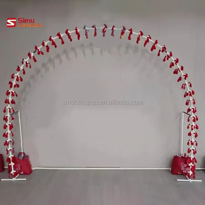 New Design Factory New Design Luxury Automatic Inflatable Column Arch Balloon Stand Wedding Banquet Background