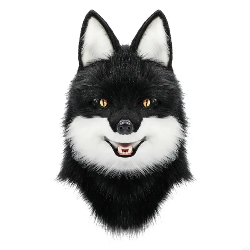 L5YC Life Like Canine Costume Mask CHAFFFING WOLF HEAD HAT pour les carnavals Hallloween