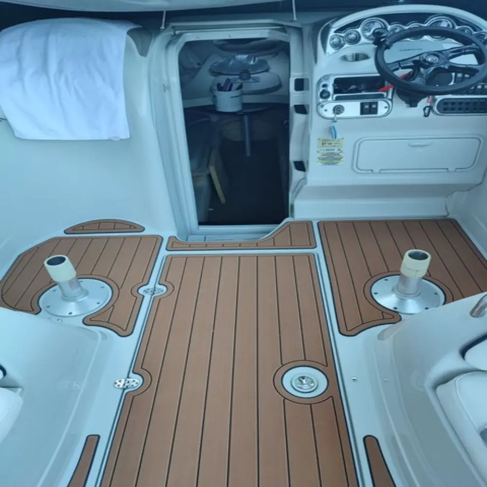 

2005 Crownline 275 CCR Плавательная платформа Кокпит Лодка EVA Пена Тиковая палуба Напольный коврик SeaDek MarineMat Стиль Самоклеящийся
