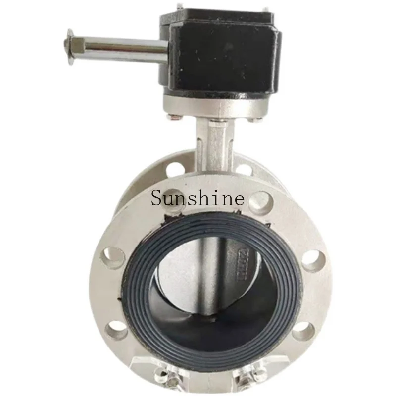 

Valve Stainless steel soft seal turbine flange butterfly valve D341X-10P/16PDN100