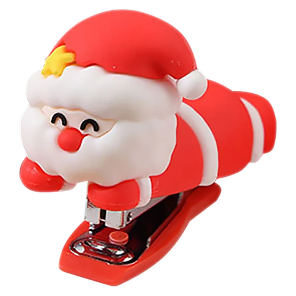 

Mini Santa Claus Stapler Cute Cartoon Design Portable Travel Office Supply for School Home Desk Stationery Small Stapler