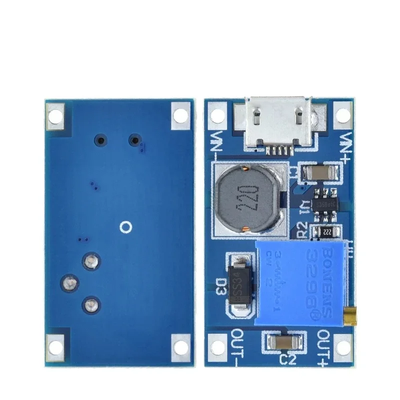 MT3608 DC-DC Boost Converter Module 2A Step Up Power Board Adjustable Voltage 2-24V to 5V 9V 12V 28V for DIY Arduino Project